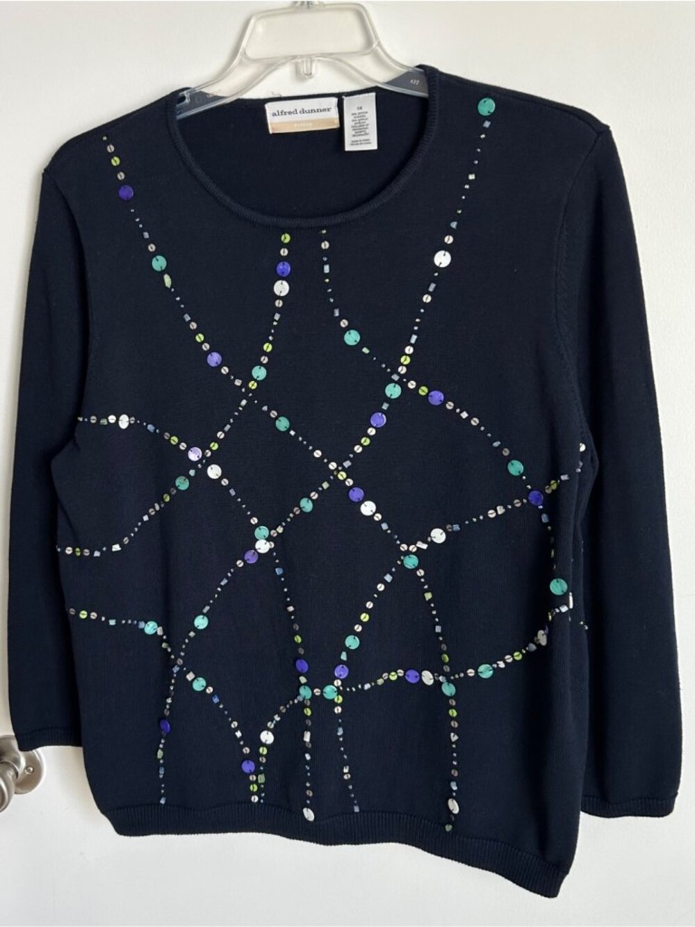 Alfred Dunner Navy Blue Sweater Size 1X